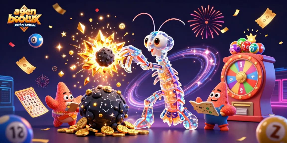 Engage in agen bola mix parlay terbaik with colorful elements and energetic characters amidst a vibrant casino backdrop.