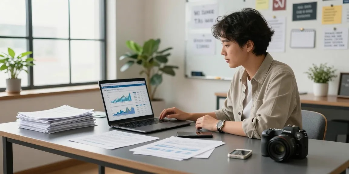 Professional workspace showing a financial advisor discussing merchant cash advance UK funding options.