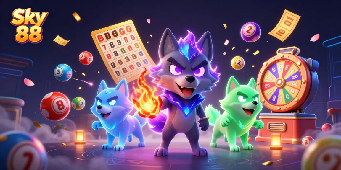 Experience thrilling wins at Sky 88 with dynamic lottery balls and ghostly wolves.
