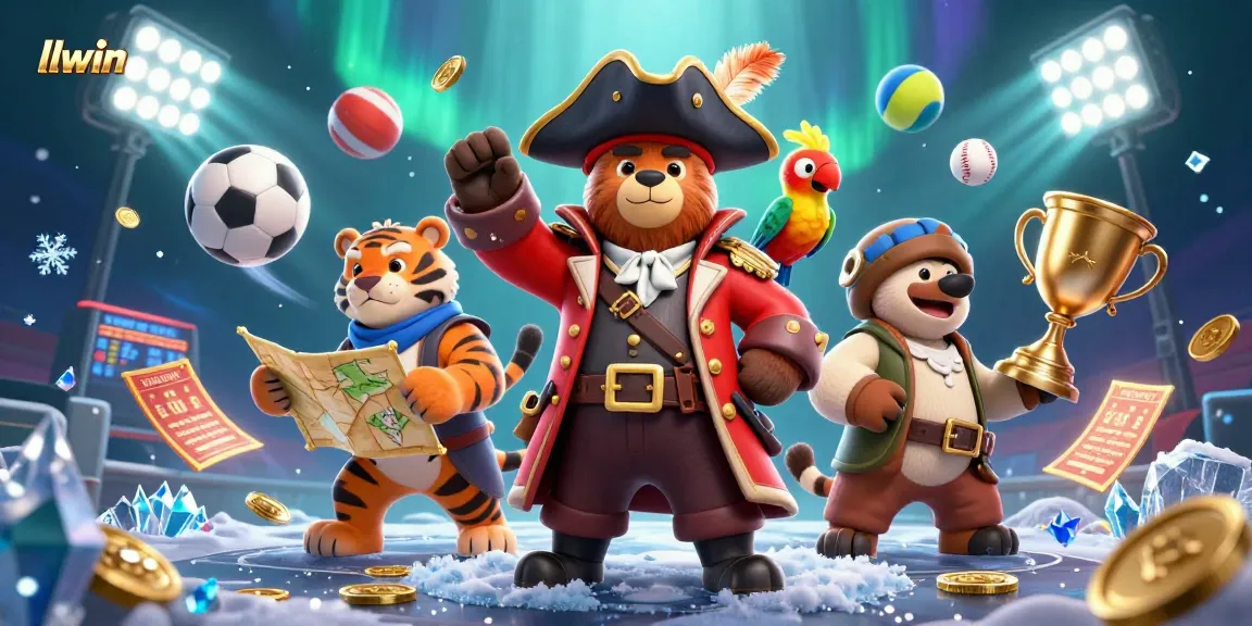 Experience thrilling gameplay at llwin with pirates and sports elements in an engaging casino scene.