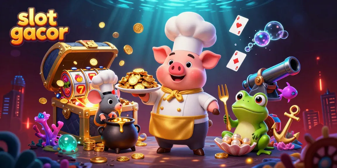 Experience thrilling slot gacor action with vibrant characters and dynamic gaming elements in a captivating underwater scene.