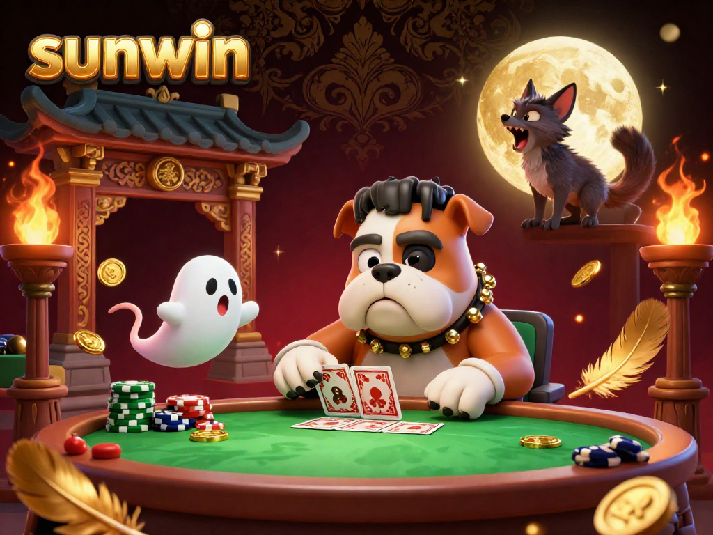Experience thrilling gameplay at Sunwin's vibrant gaming table with unique characters and casino elements.