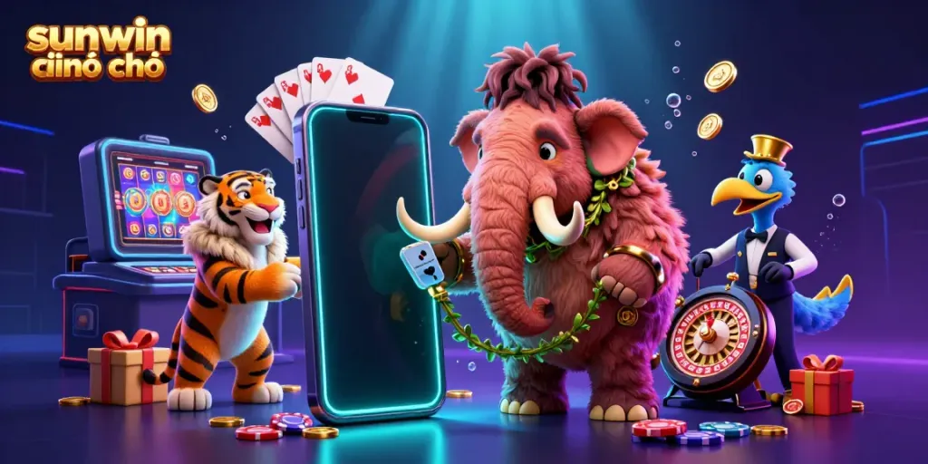 Check IDs at the entrance of sunwin chính chủ casino with vibrant game elements.