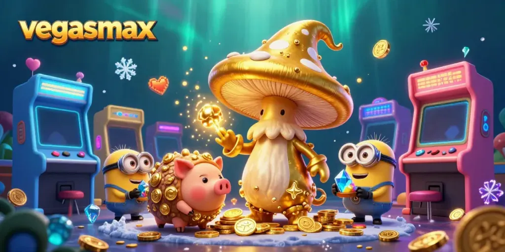 Experience the magic of vegasmax as the wizard transforms the casino world into gold with treasure around.