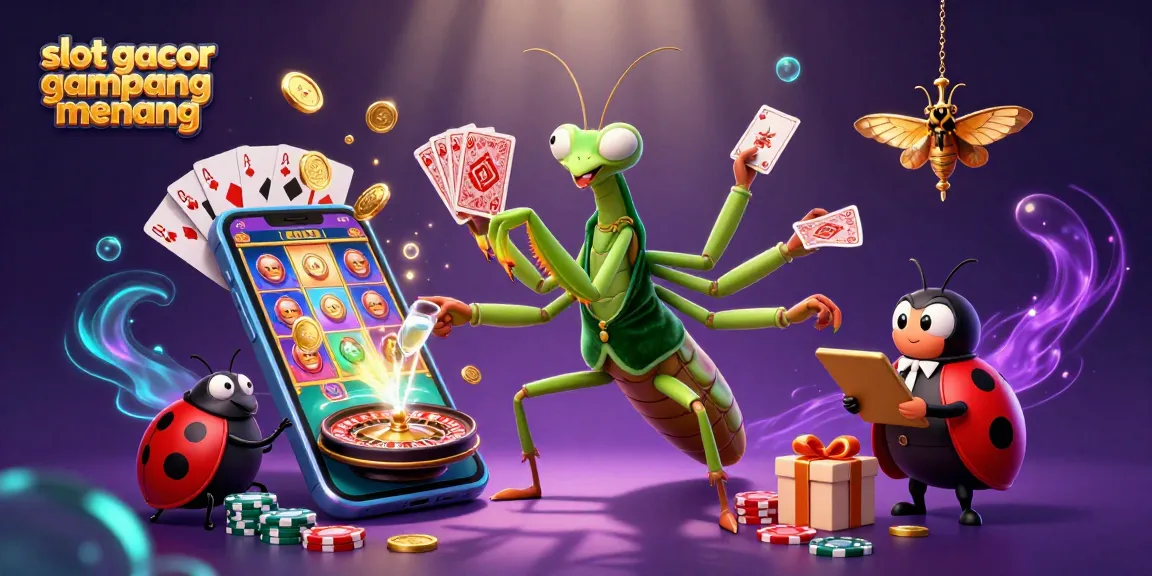 Experience thrill with slot gacor gampang menang: Featuring a vibrant casino scene filled with action.
