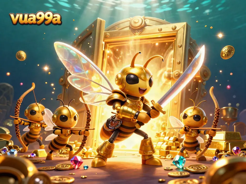 Experience interactive fun with vua99a in this vibrant 3D casino illustration of winning moments.