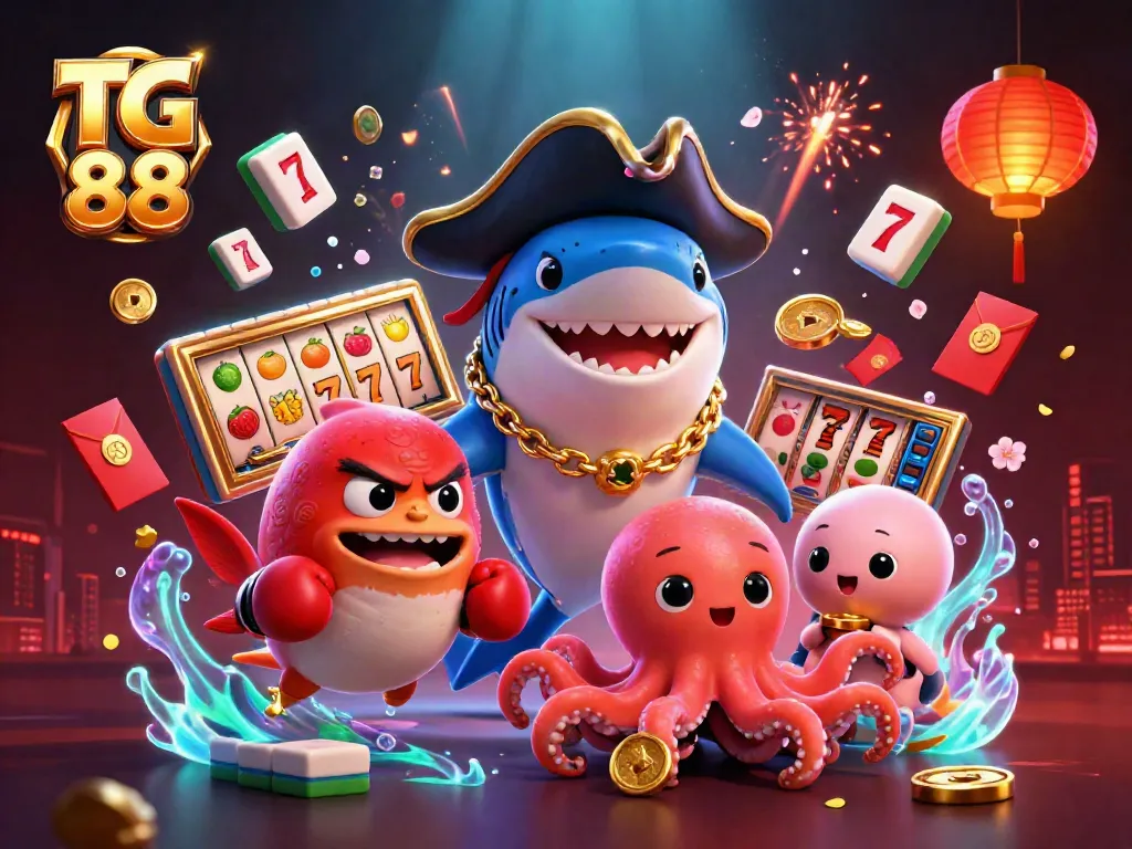 Engage in thrilling gameplay with TG 88 featuring vibrant characters and dynamic casino elements.