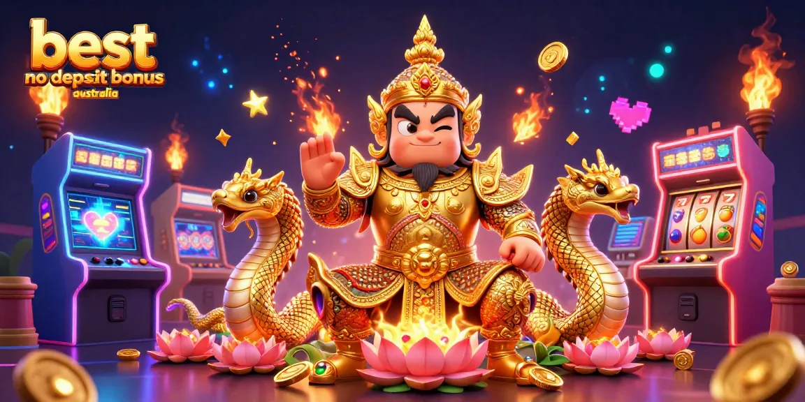 Experience the best no deposit bonus australia in a vibrant casino atmosphere with 3D characters and gaming elements.