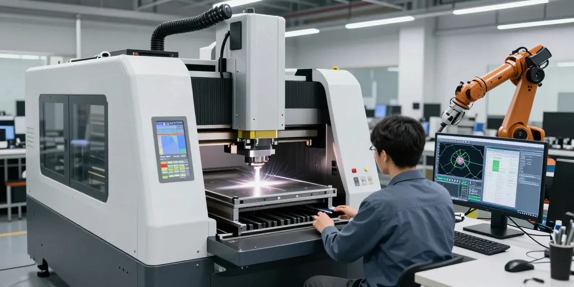 Hydraulic CNC press brake machine in a state-of-the-art workshop, enhancing productivity through advanced automation and technology.