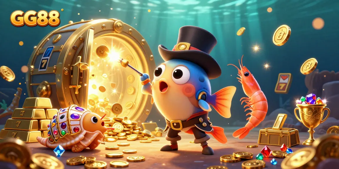 Experience GG88's thrilling slot adventure with vibrant characters and treasures under the sea.