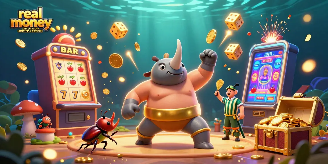 Create thrilling moments at real money aussie online casinos with a dynamic display of characters and slot machines.