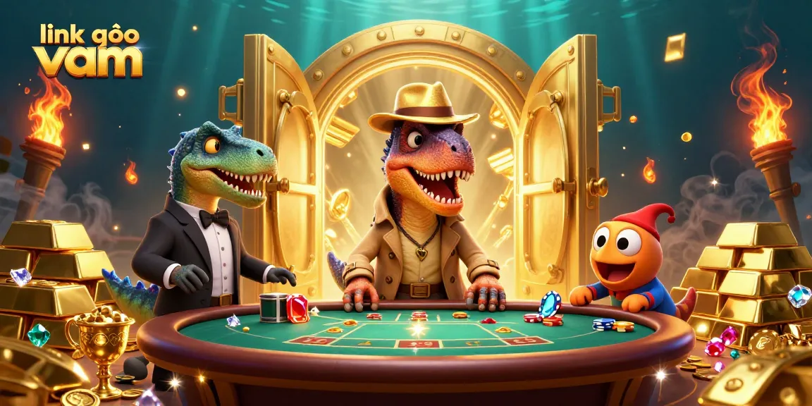 Experience the thrill of link vào vmax at an exciting casino scene with unique characters.