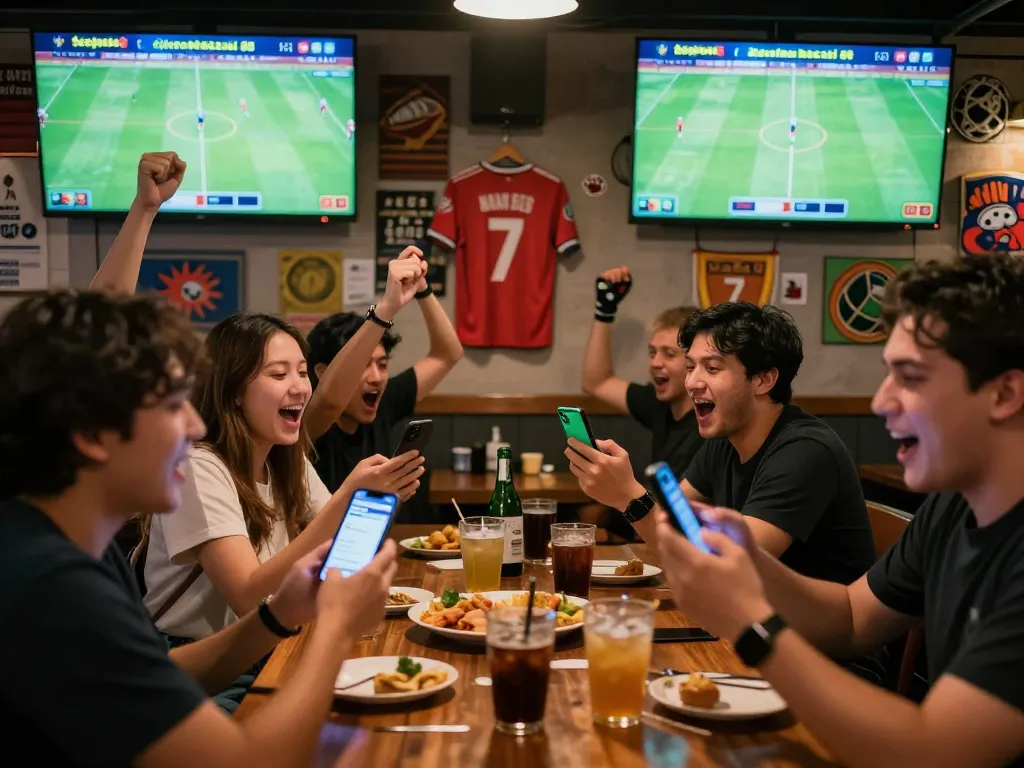 Fans engaging with the keonhacai 88 betting app during a live sports event.