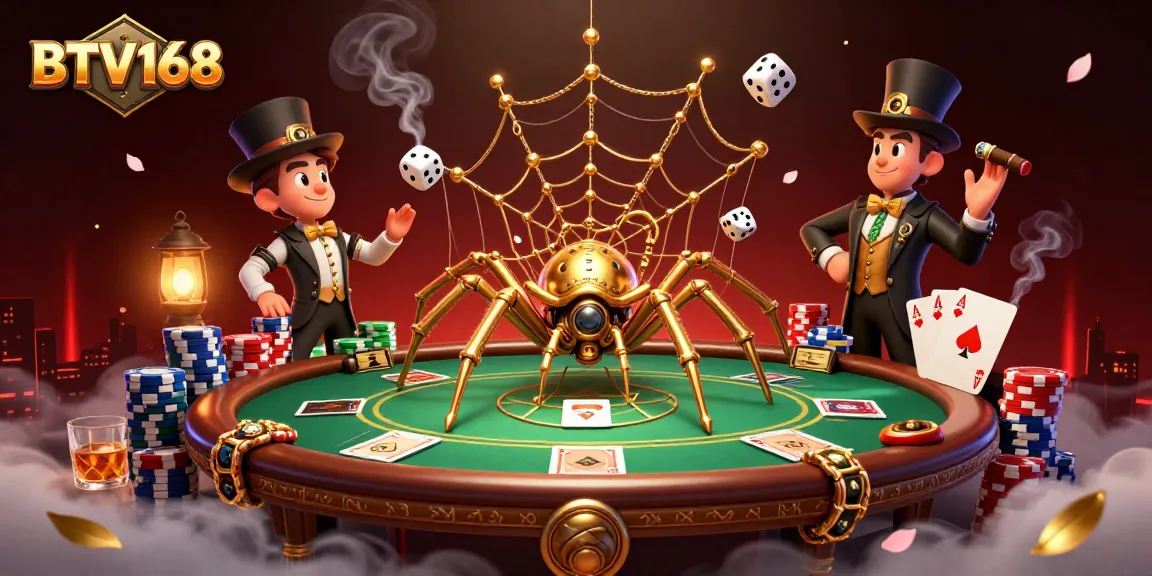 BTV168 invites players to engage with a captivating steampunk casino scene filled with vibrant elements