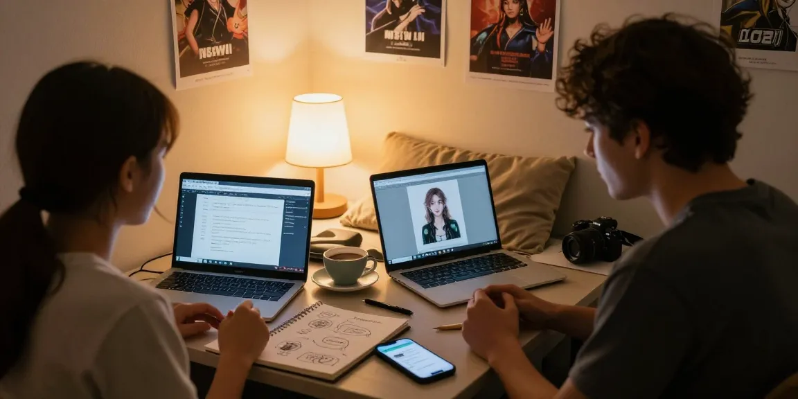 Engaging conversation on character ai nsfw exploring CrushOn.AI features in a cozy bedroom.