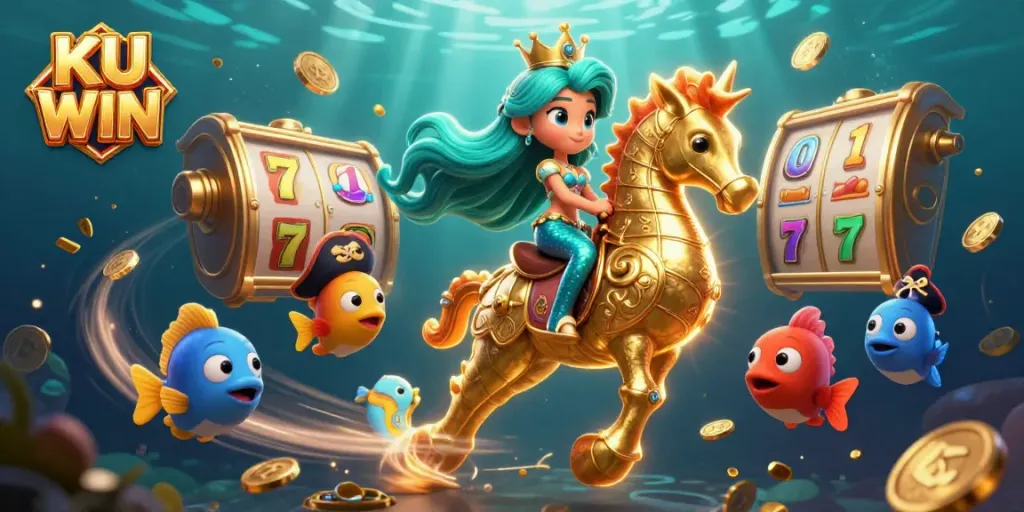 Engage in thrilling slot play at KU WIN with colorful characters and dynamic elements
