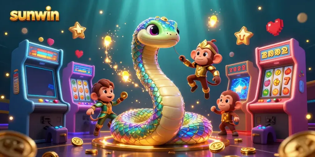Experience thrilling gameplay at sunwin with vibrant characters and classic casino elements.