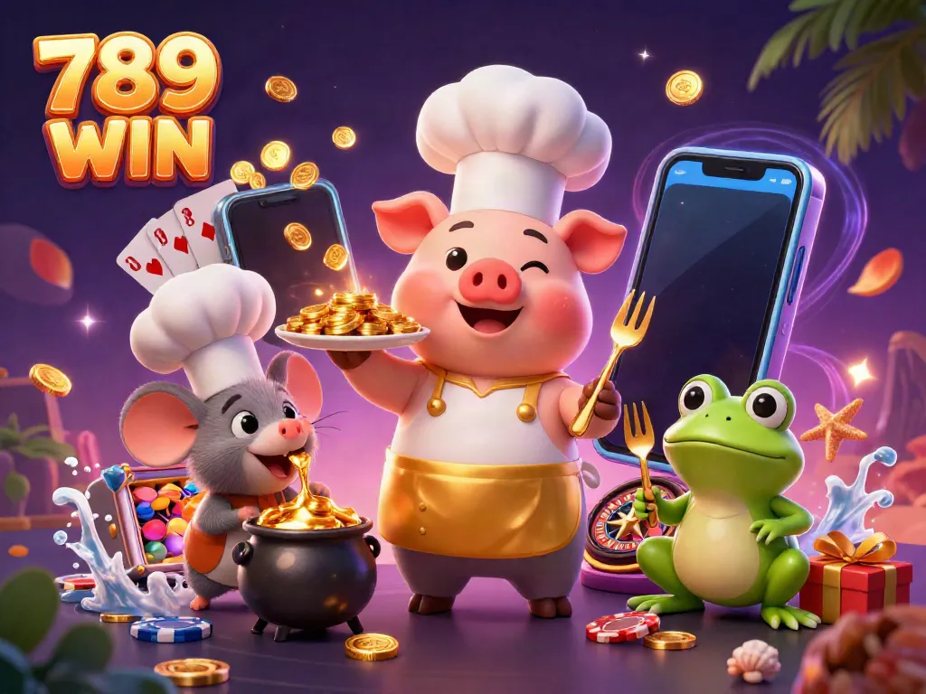 Engage in thrilling 789 WIN games with vibrant colorful slots and dynamic casino elements