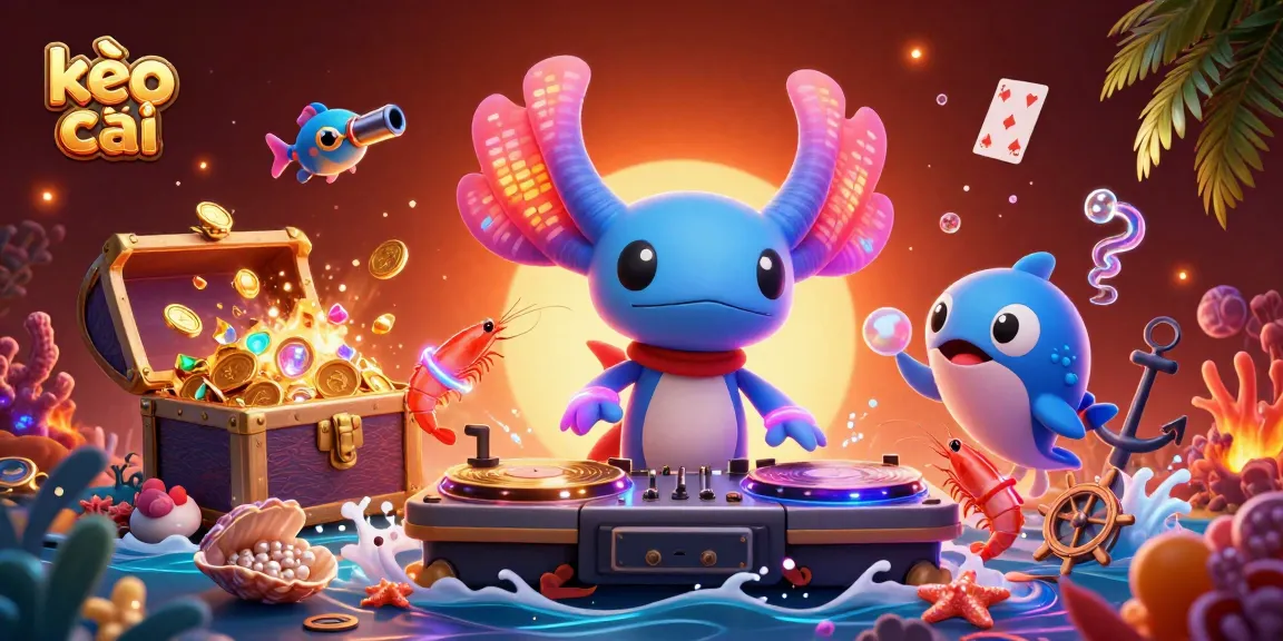 Experience thrilling action with kèo nhà cái as the axolotl DJ spins tunes with glowing shrimp dancers.