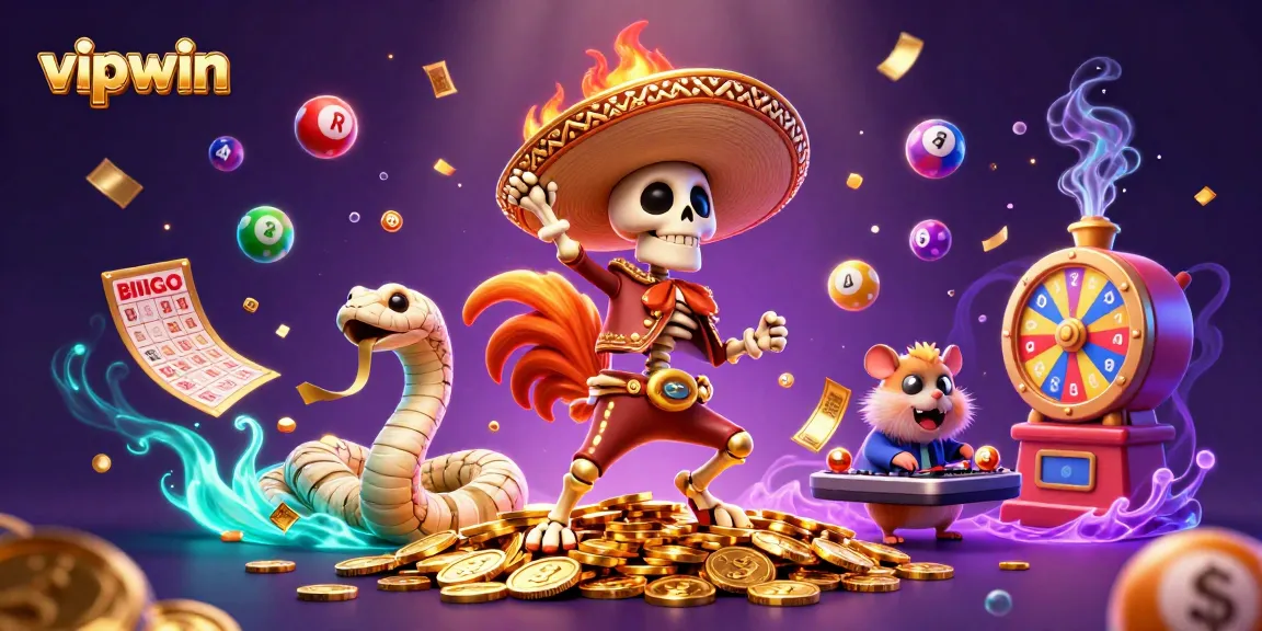 Experience dynamic gaming excitement at vipwin with a festive and colorful casino celebration