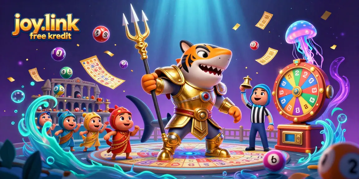 Experience joy.link free kredit in an exciting lottery scene with vibrant casino elements.