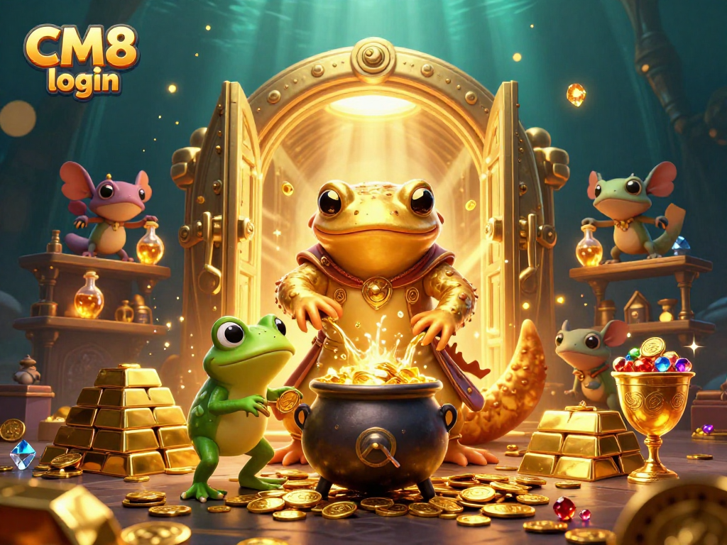 Experience thrilling wins with CM8 login, featuring a vibrant alchemist scene in a captivating casino.