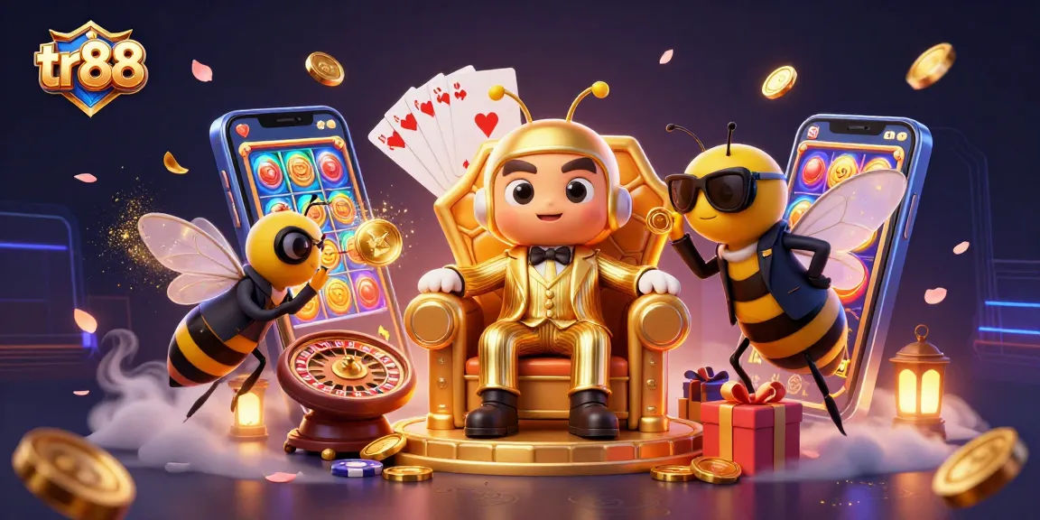 Experience dynamic slot action with tr88 revealing golden treasures and colorful games.