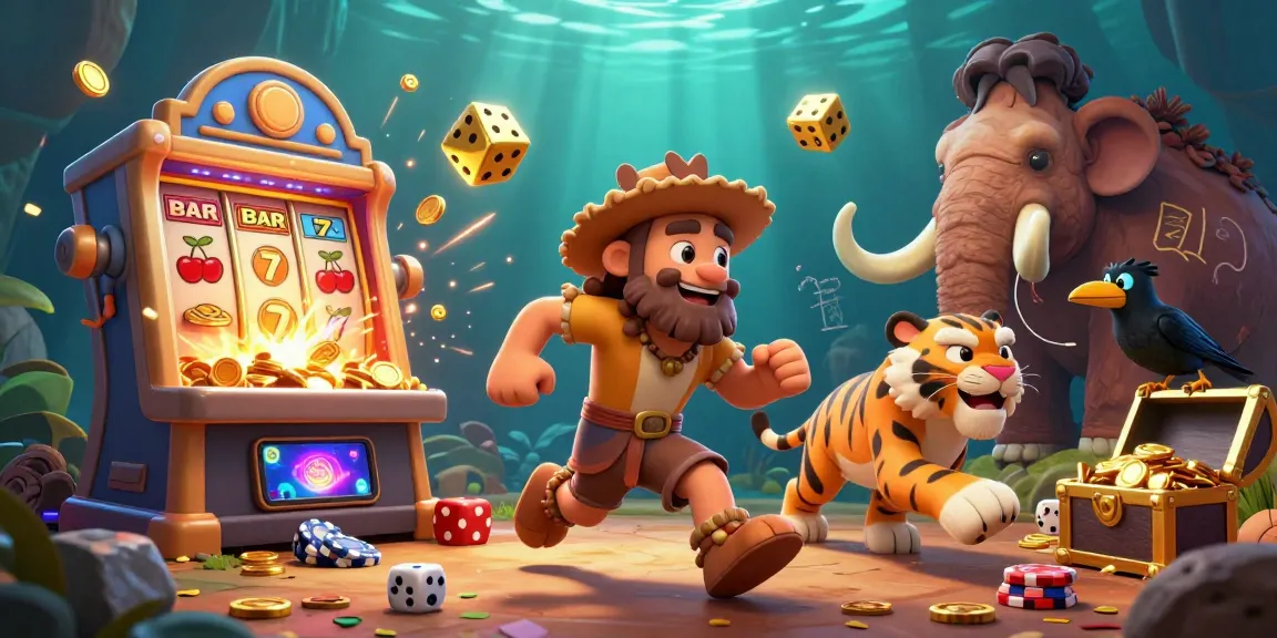 Experience the dynamic features of 抖阴官网 in this lively casino scene filled with colorful symbols and characters.