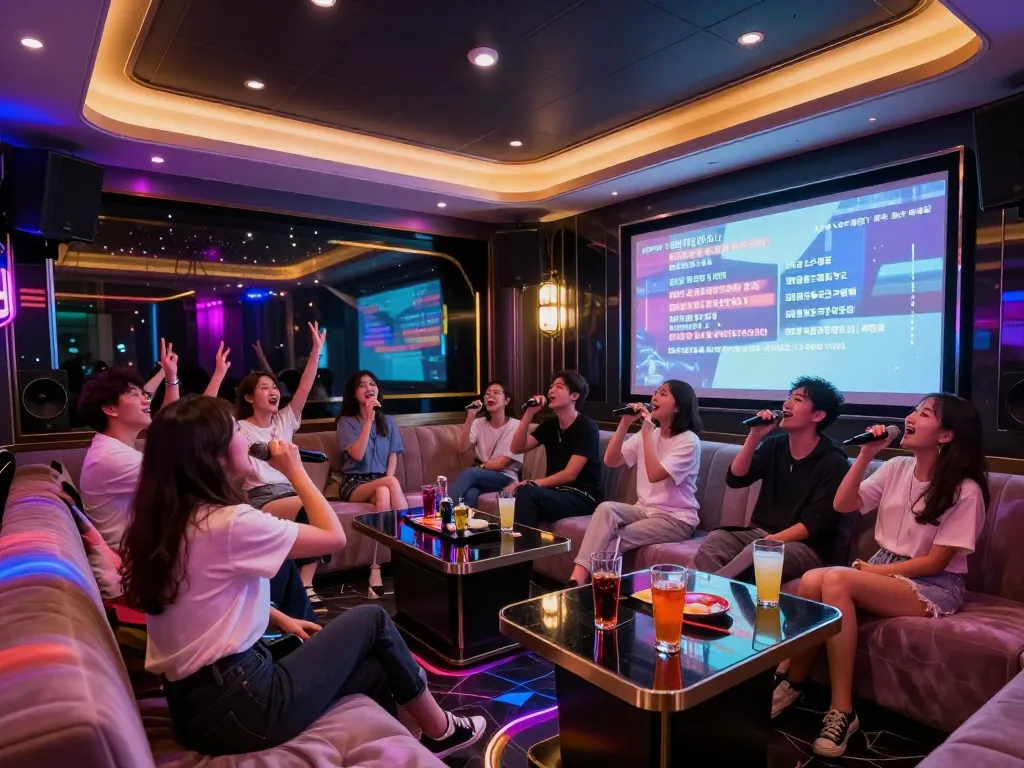 강남달토 노래방의 활기 넘치는 분위기를 경험하세요. 다채로운 장식, 안락한 좌석, 그리고 흥미진진한 엔터테인먼트가 기다립니다.