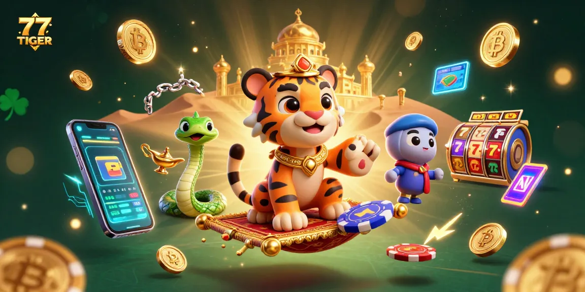 Engage with the vibrant 777TIGER casino scene featuring a sultan and treasures in dynamic gaming elements.