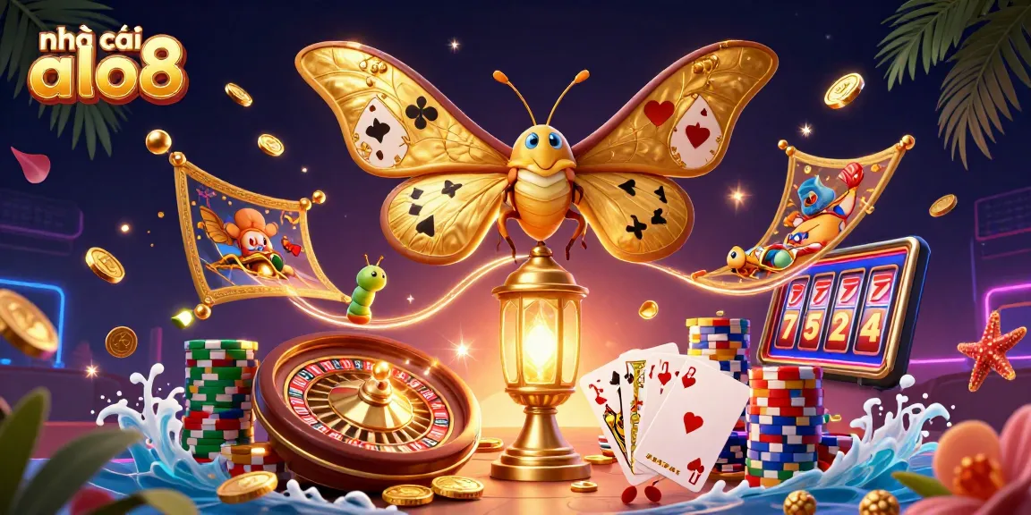 Experience the magic of nhà cái alo8 with vibrant casino scenes and dynamic gaming elements.