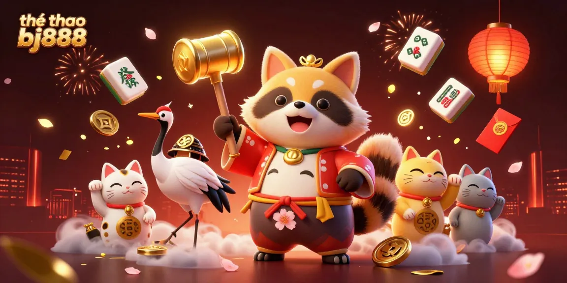 Experience the thrill of thể thao bj888 with dynamic Japanese festival elements in a colorful online casino scene.